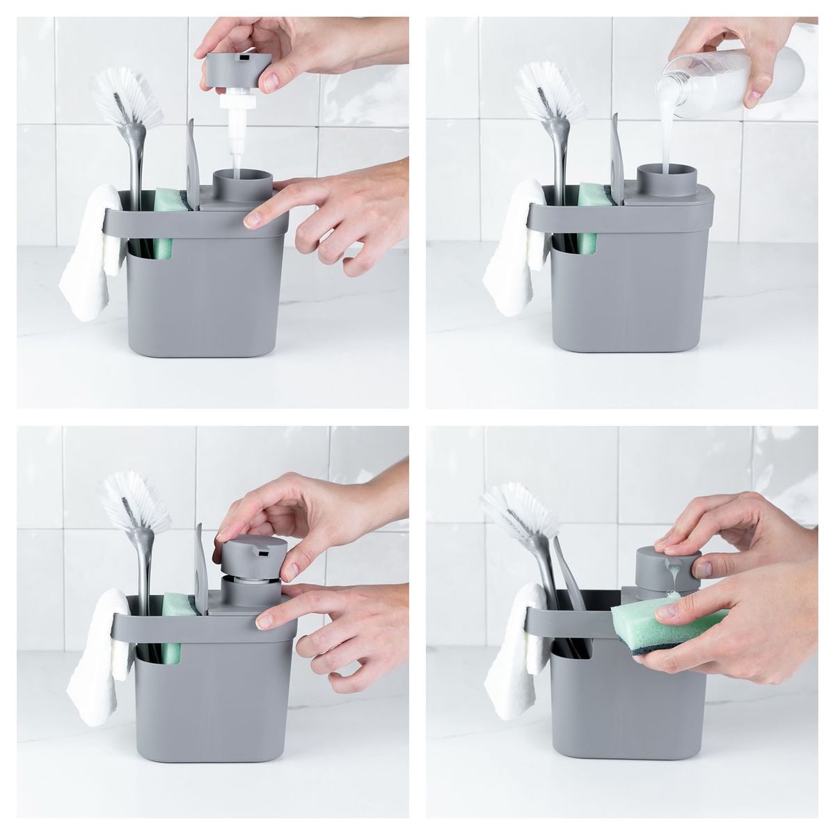 Dispenser Para Detergente E Organizador De Pia Trium 650 ml