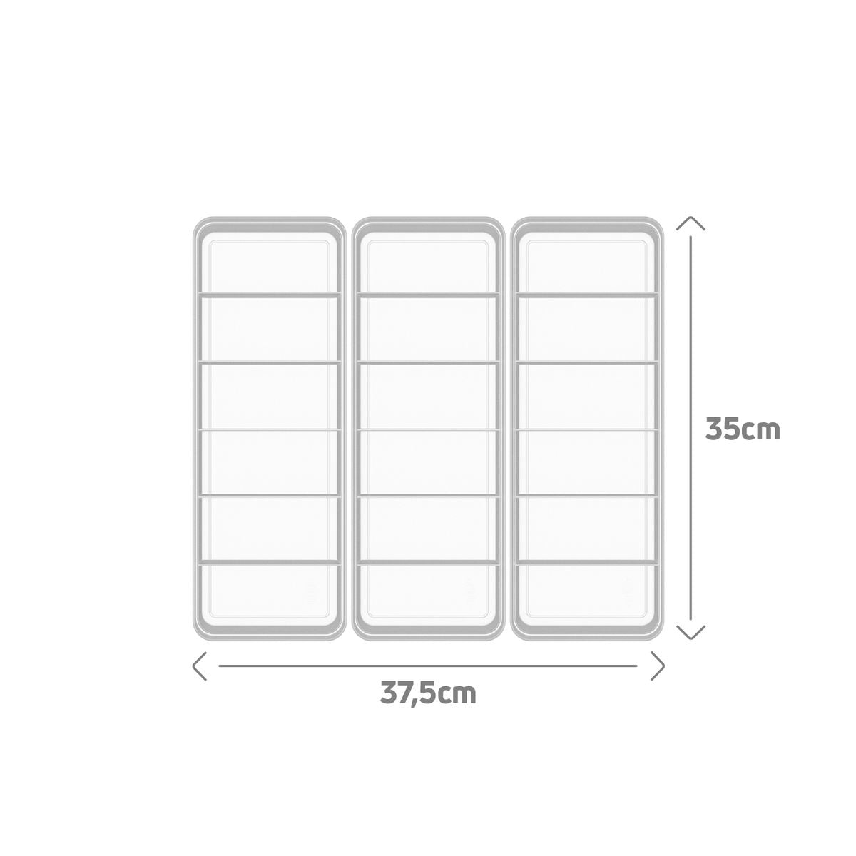 Conjunto Colmeia Organizadora Logic G 35 x 12,5 x 7,5 cm 3 Peças