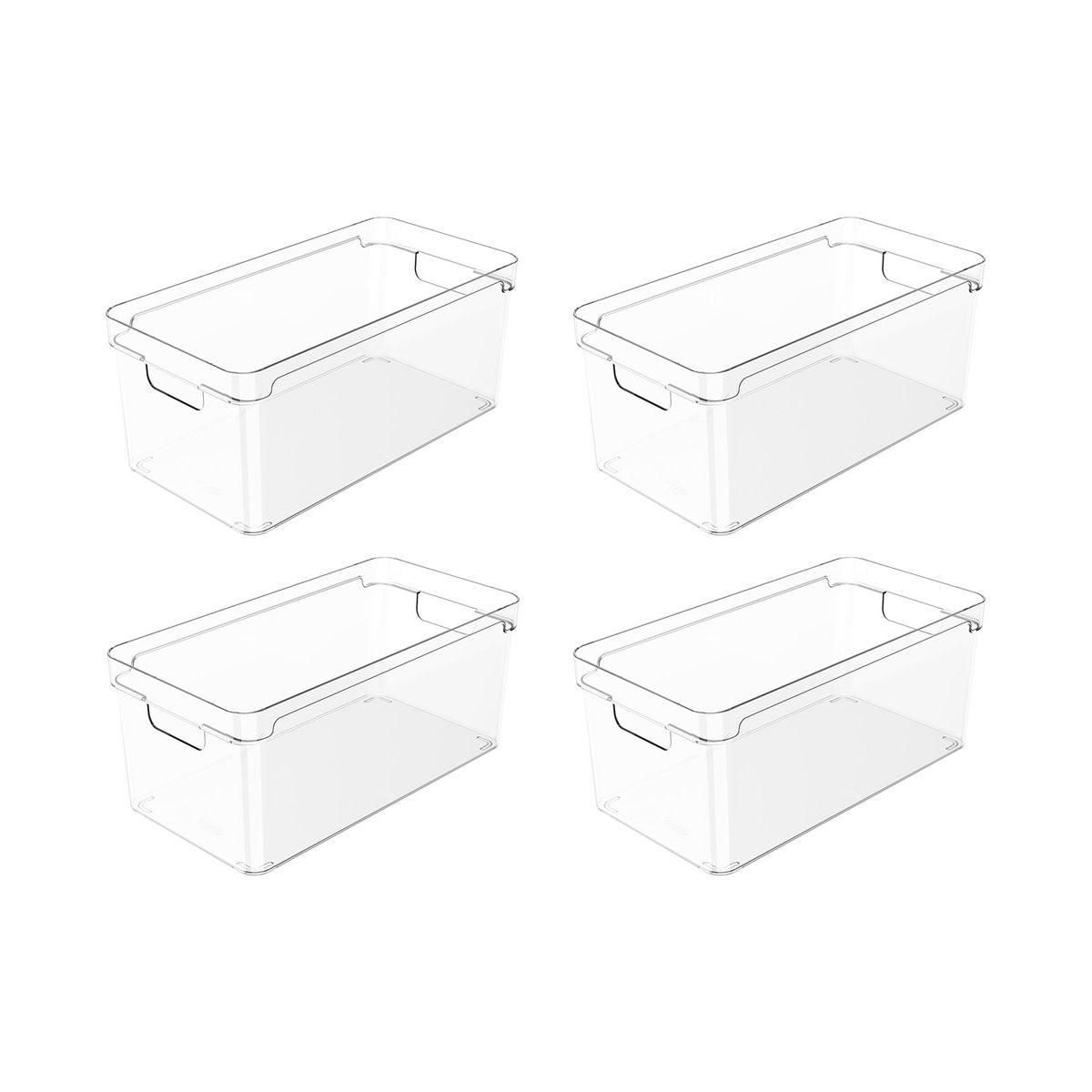 Conjunto Organizador De Armários Clear 30x15x13 4 Peças